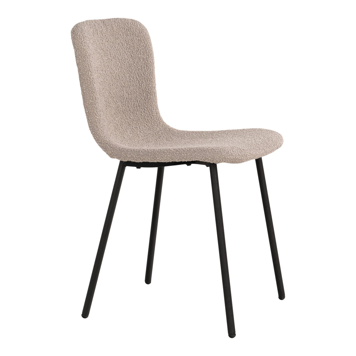 Scaun de dining, bouclé, bej, picioare negre, HN1233