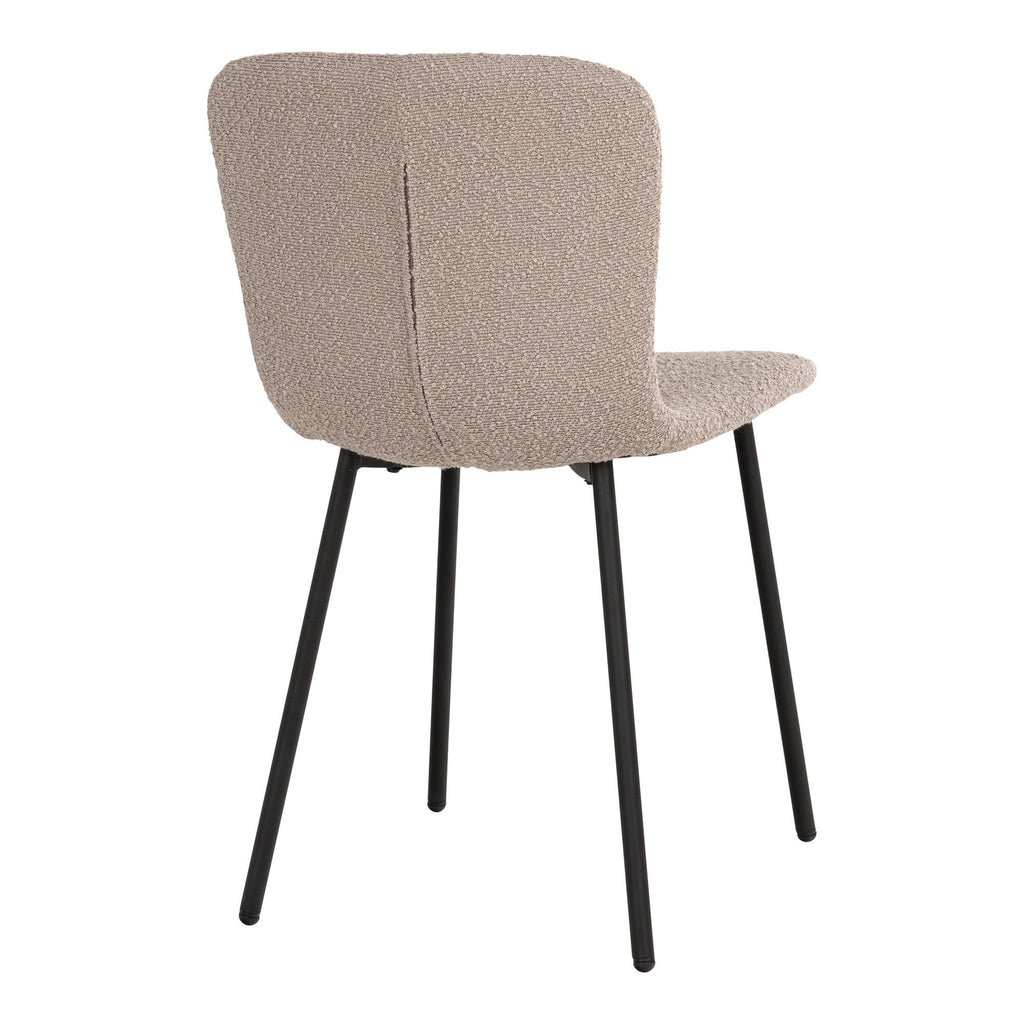 Scaun de dining, bouclé, bej, picioare negre, HN1233