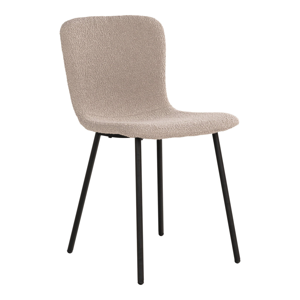 Scaun de dining, bouclé, bej, picioare negre, HN1233