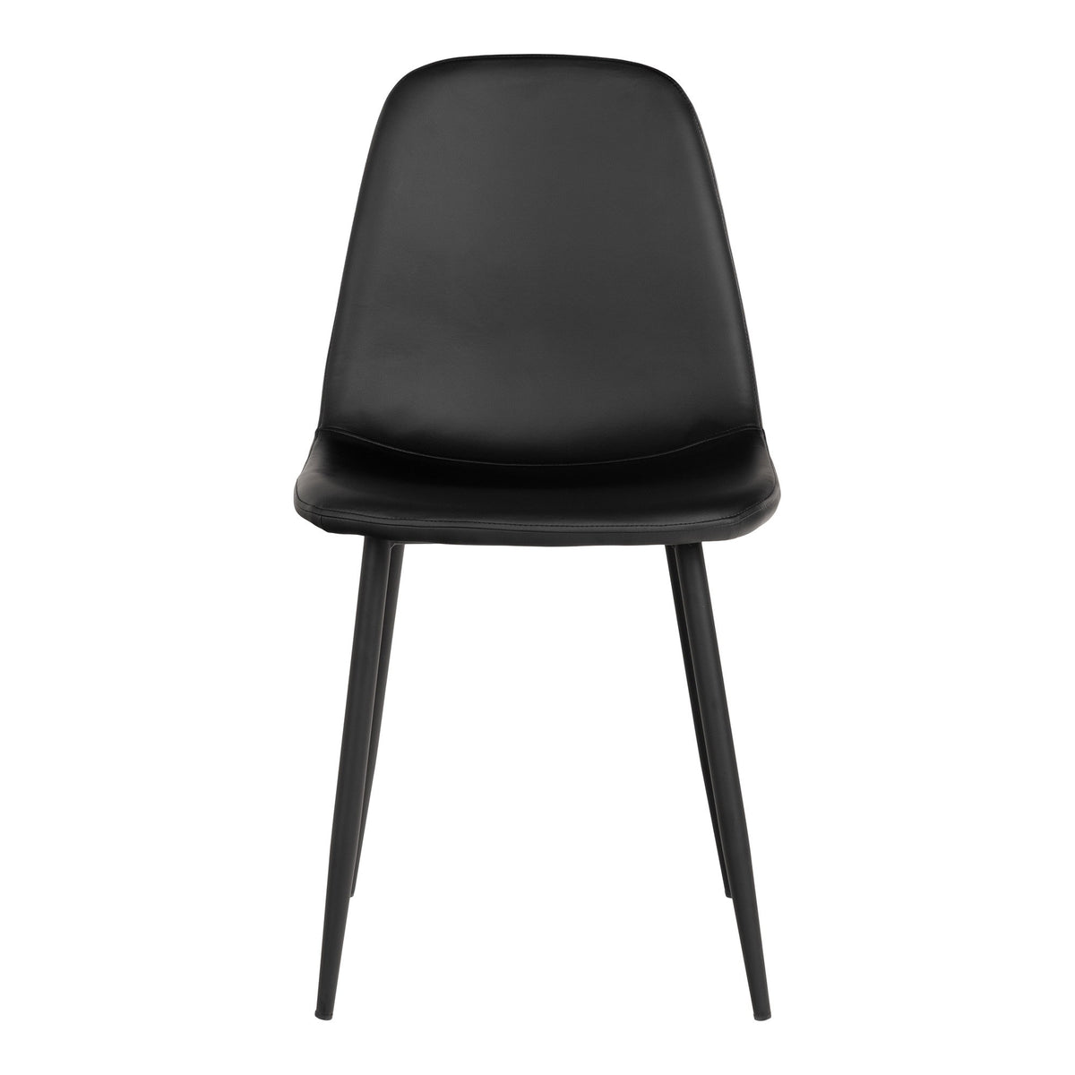 Scaun de dining, piele sintetică PU, negru, picioare negre, HN1225