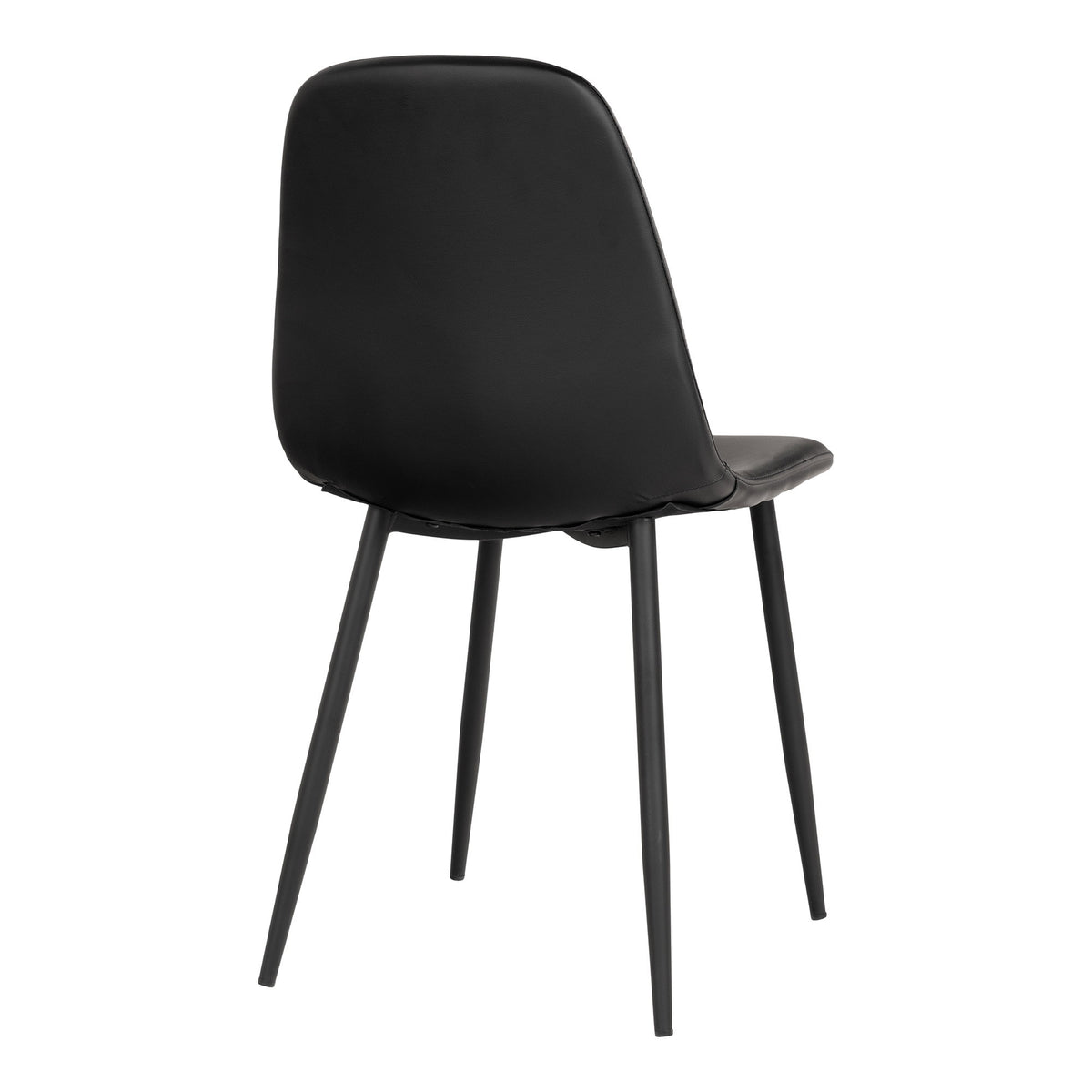 Scaun de dining, piele sintetică PU, negru, picioare negre, HN1225