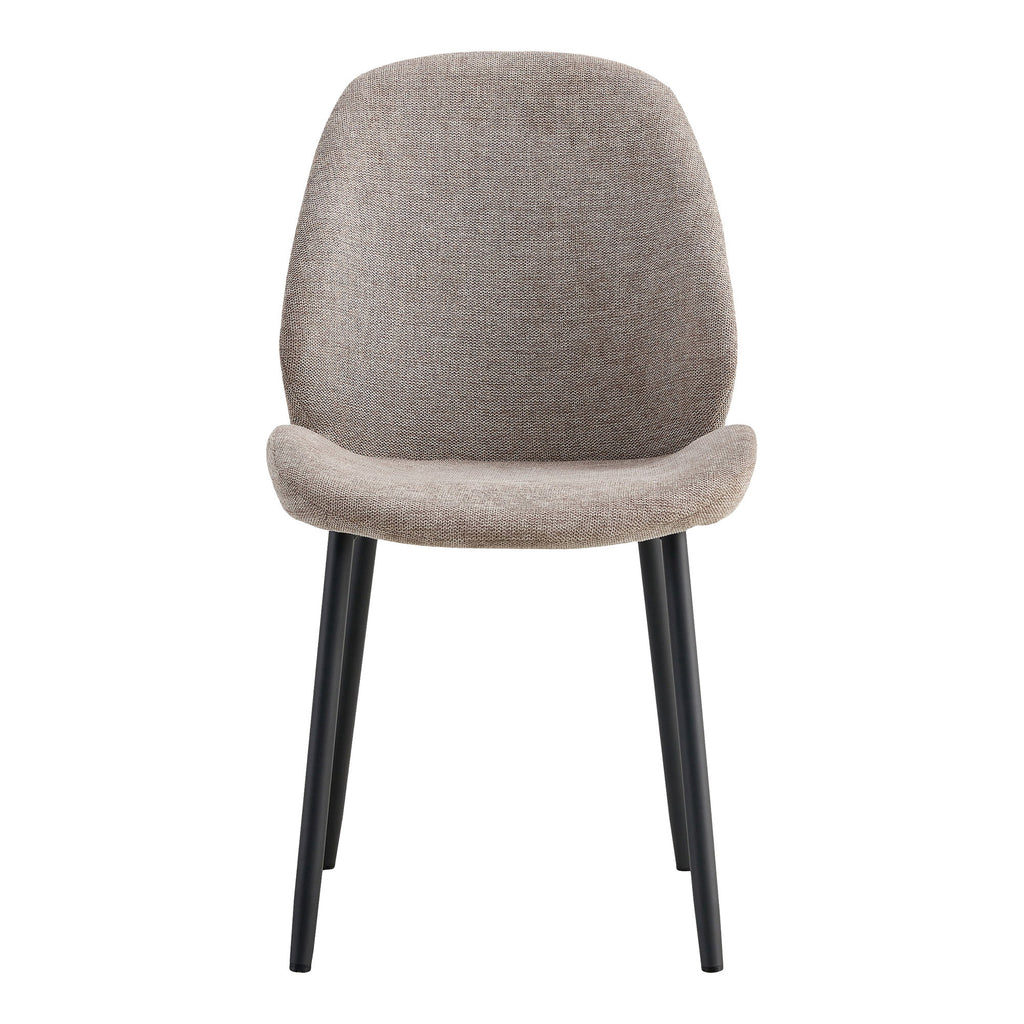 Scaun de dining, culoarea pietrei, picioare negre, HN1030