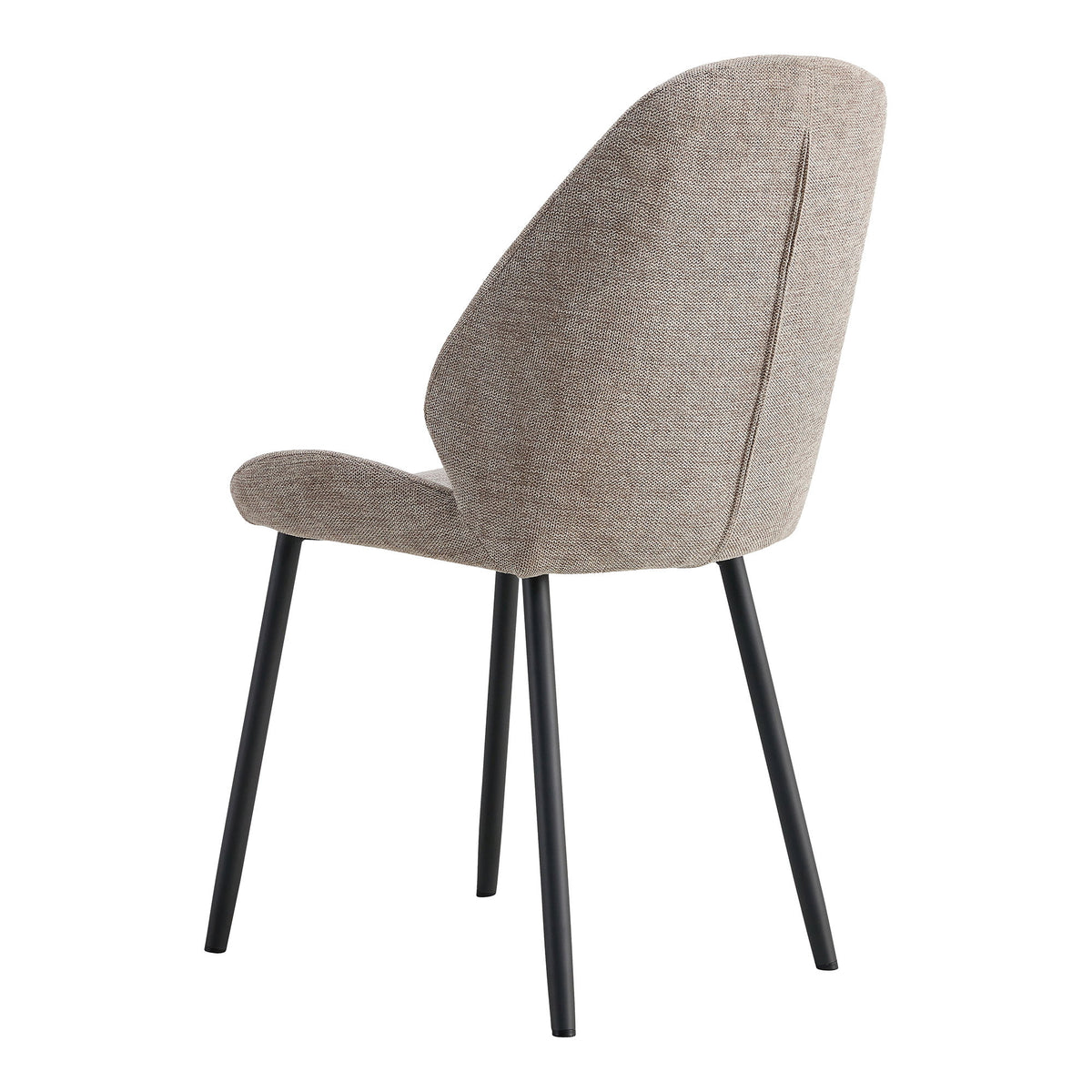 Scaun de dining, culoarea pietrei, picioare negre, HN1030