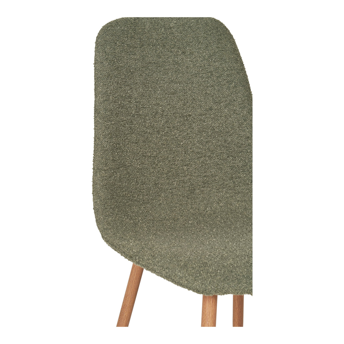 Scaun de dining, bouclé, verde închis, picioare cu aspect de lemn, HN1236