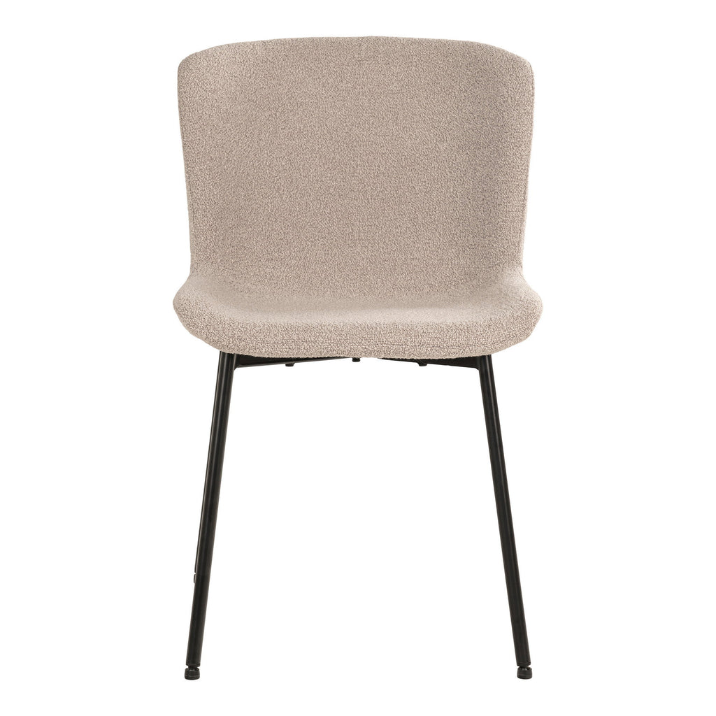 Scaun de dining, bouclé, bej, picioare negre, HN1239