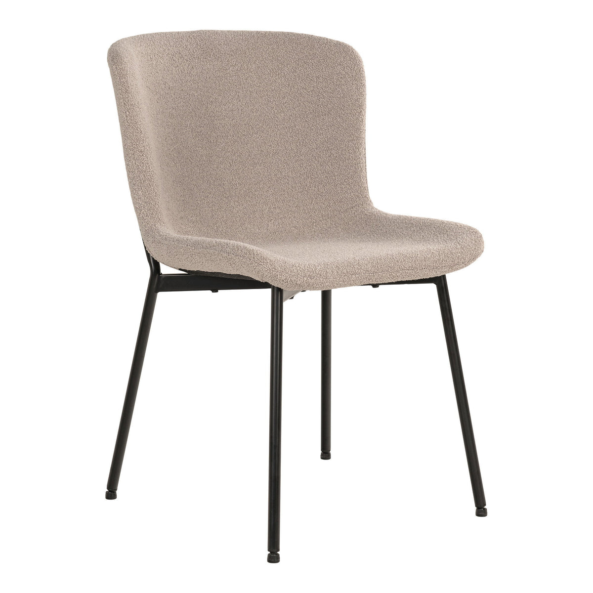 Scaun de dining, bouclé, bej, picioare negre, HN1239
