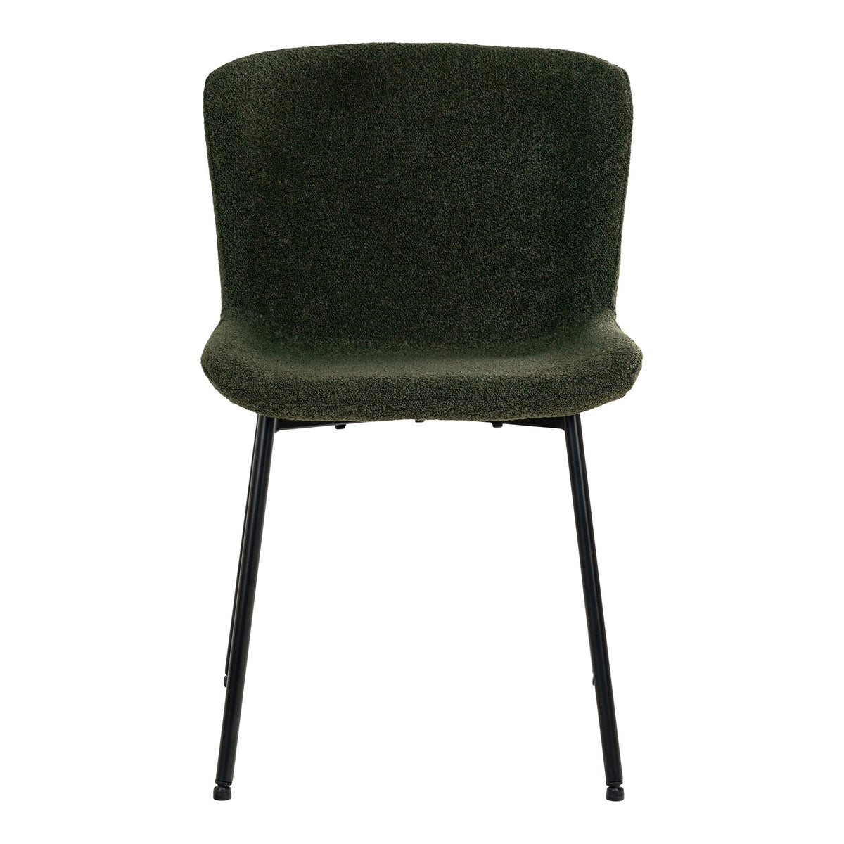 Scaun de dining, bouclé, verde închis, picioare negre, HN1241