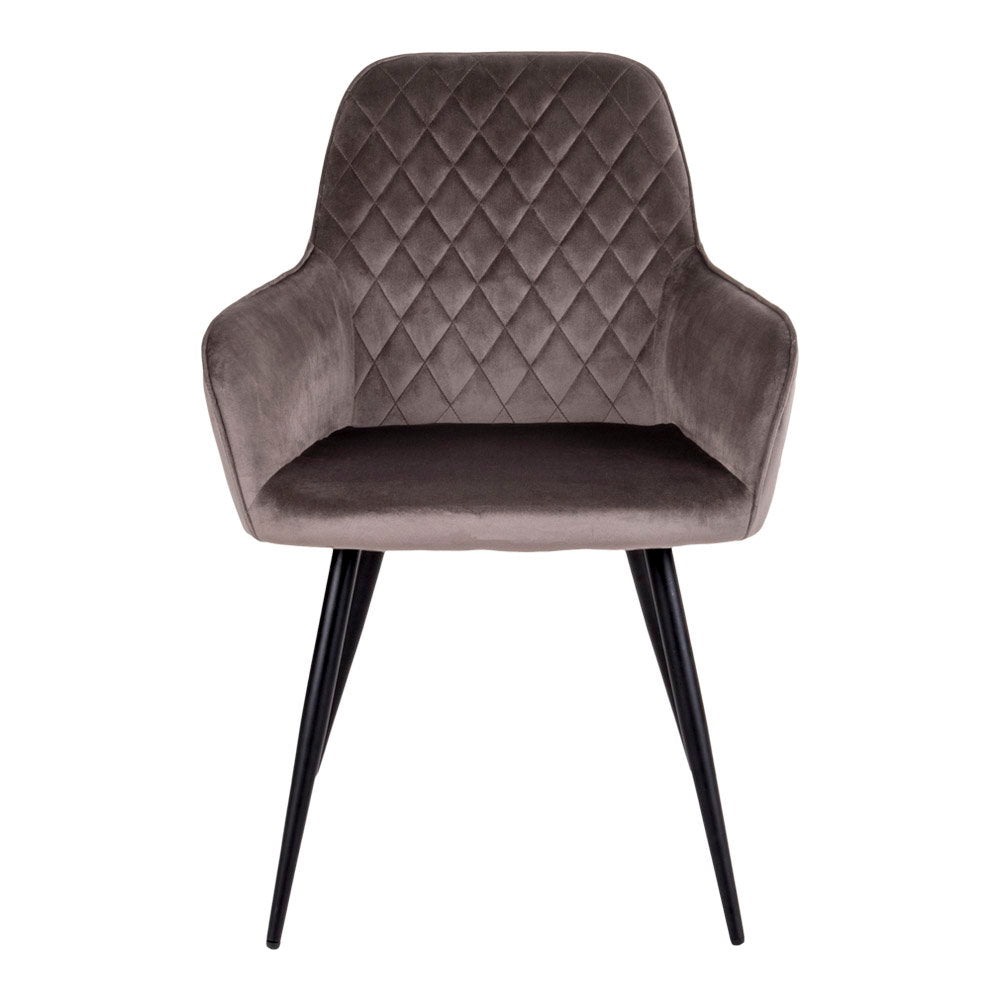 Scaun de dining, catifea, bej ciupercă, picioare negre, HN1208