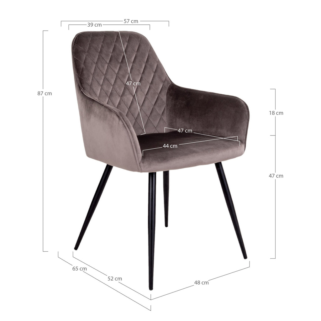 Scaun de dining, catifea, bej ciupercă, picioare negre, HN1208