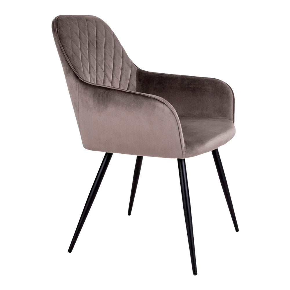 Scaun de dining, catifea, bej ciupercă, picioare negre, HN1208
