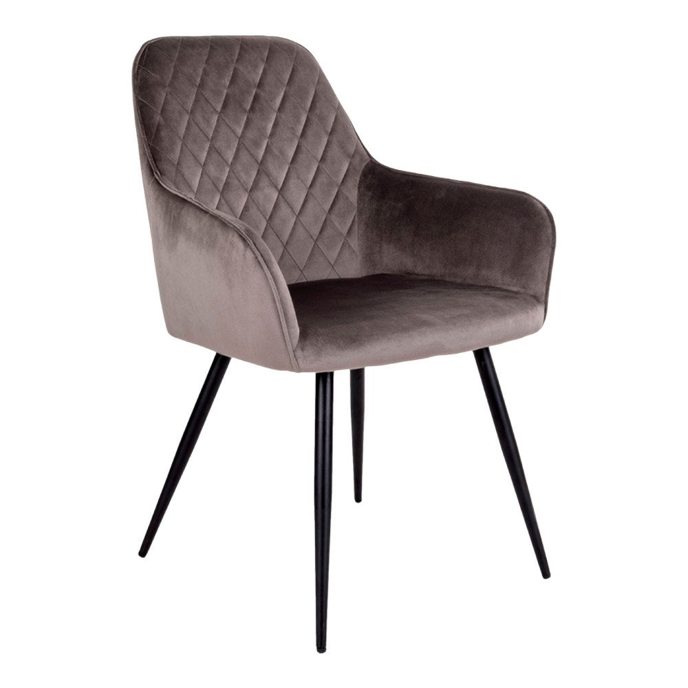 Scaun de dining, catifea, bej ciupercă, picioare negre, HN1208