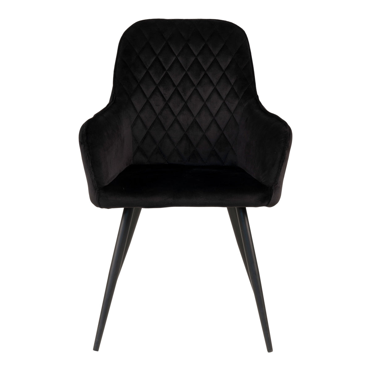 Scaun de dining, catifea, negru, picioare negre, HN1207