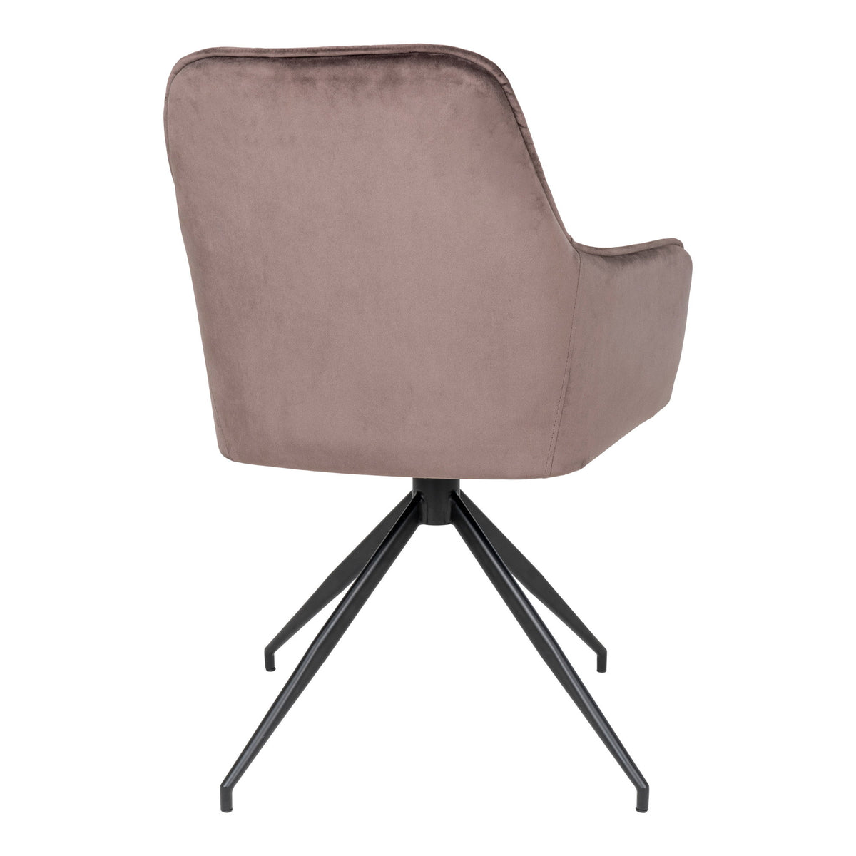 Scaun de dining rotativ, catifea, bej ciupercă, picioare negre, HN1208