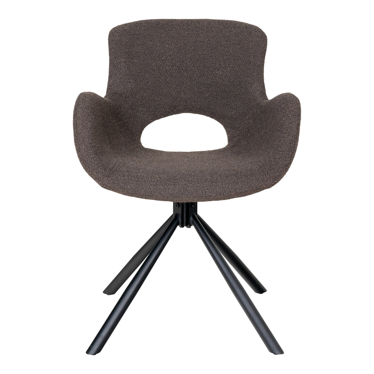Scaun de dining, rotativ, bouclé, bej ciupercă, HN1274
