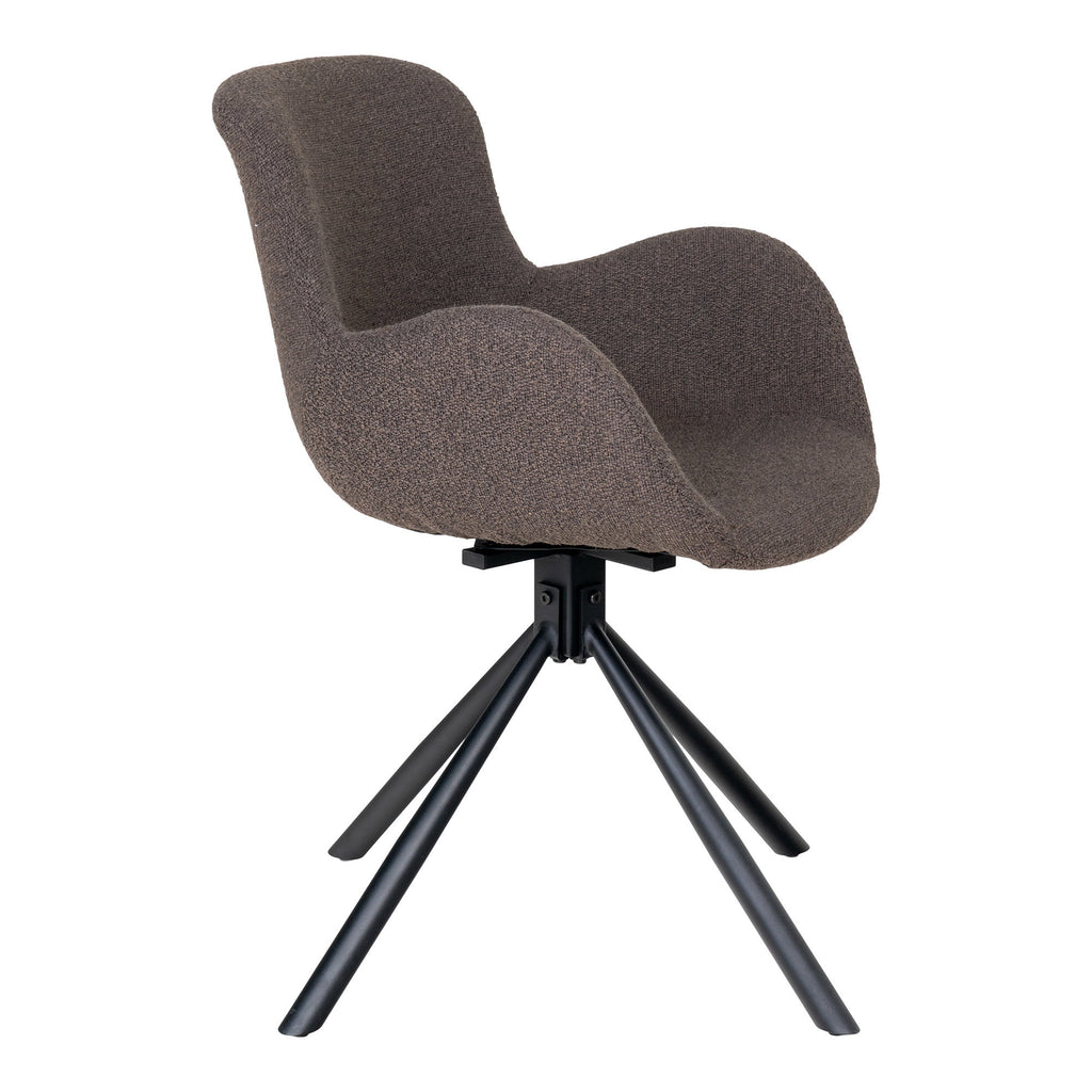 Scaun de dining, rotativ, bouclé, bej ciupercă, HN1274