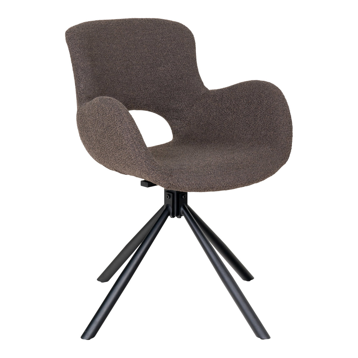 Scaun de dining, rotativ, bouclé, bej ciupercă, HN1274