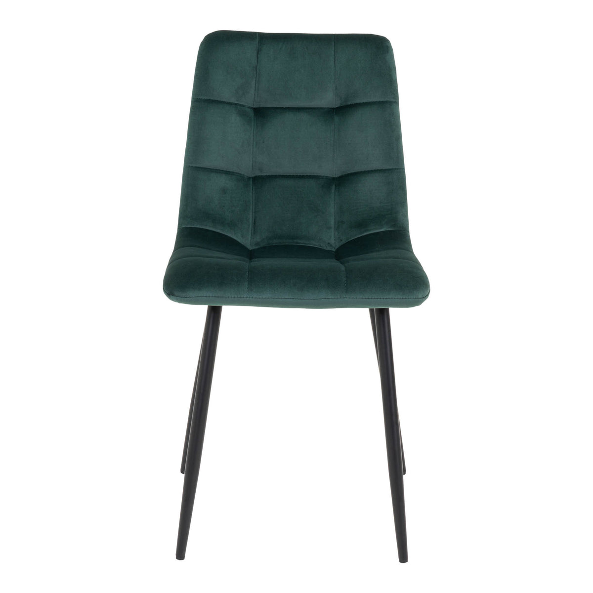 Scaun de dining, catifea, verde închis, picioare negre, HN1006