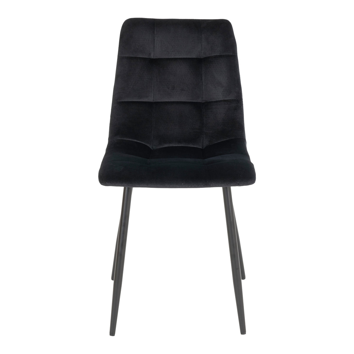 Scaun de dining, catifea, negru, picioare negre, HN1207