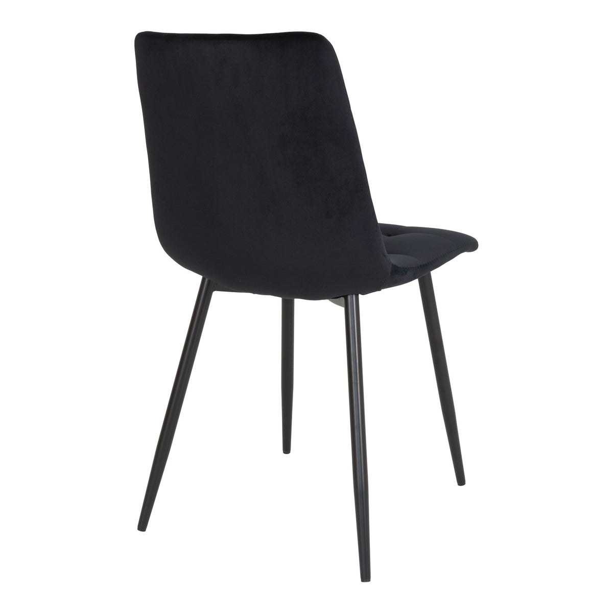 Scaun de dining, catifea, negru, picioare negre, HN1207