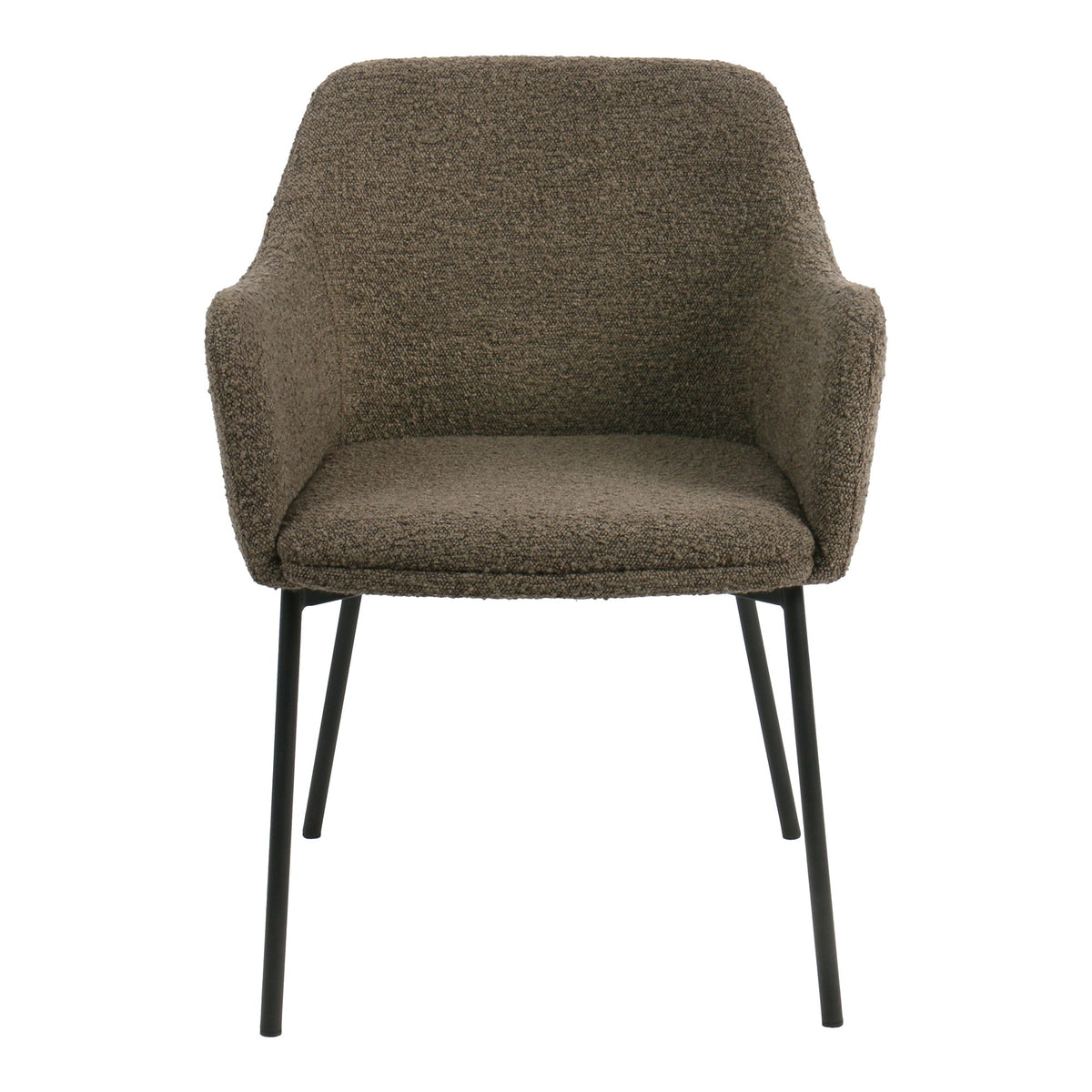 Scaun de dining, bouclé, maro, picioare negre, HN1064