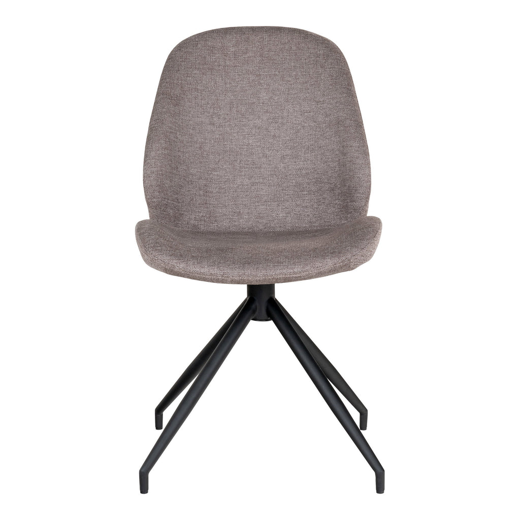 Scaun de dining rotativ, culoarea pietrei, picioare negre, HN1030