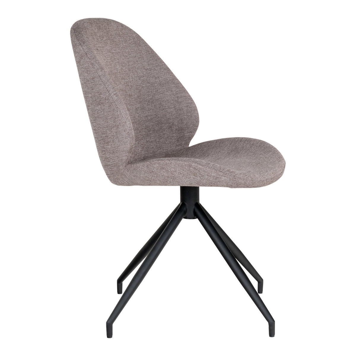 Scaun de dining rotativ, culoarea pietrei, picioare negre, HN1030