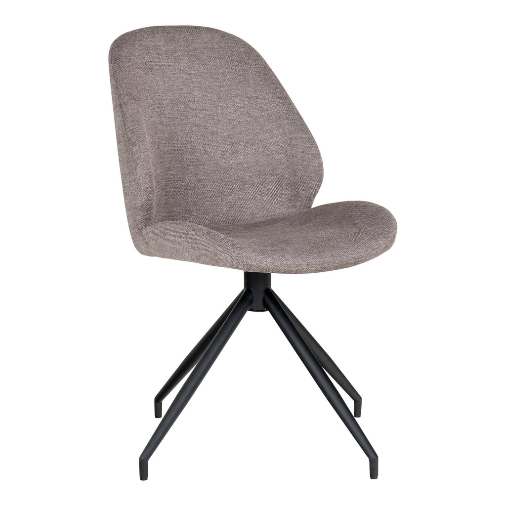 Scaun de dining rotativ, culoarea pietrei, picioare negre, HN1030