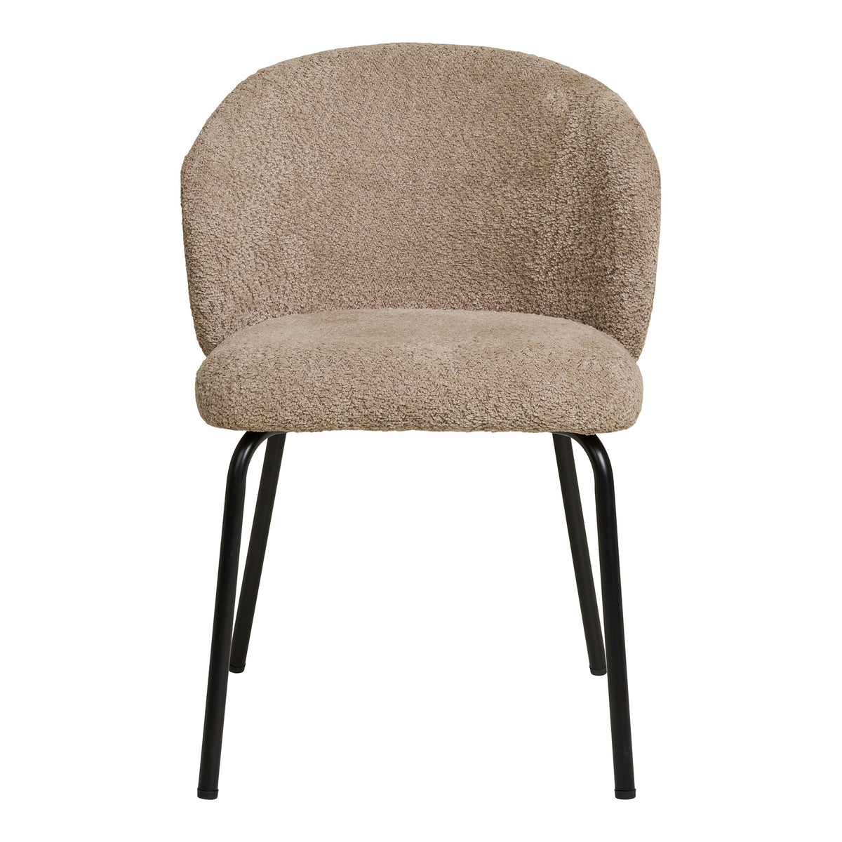 Scaun de dining, bouclé, bej, picioare negre, HN1266