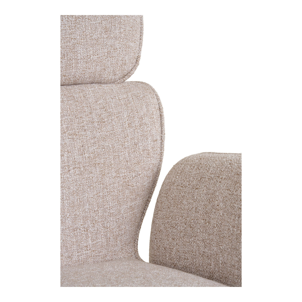 Scaun de dining rotativ, nisipiu, picioare negre, HN1279