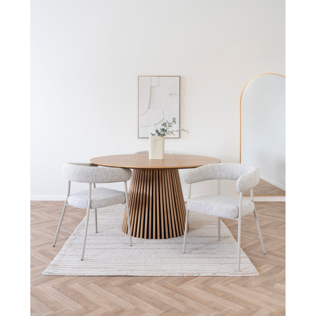 Scaun de dining, nisipiu, picioare gri, HN1284