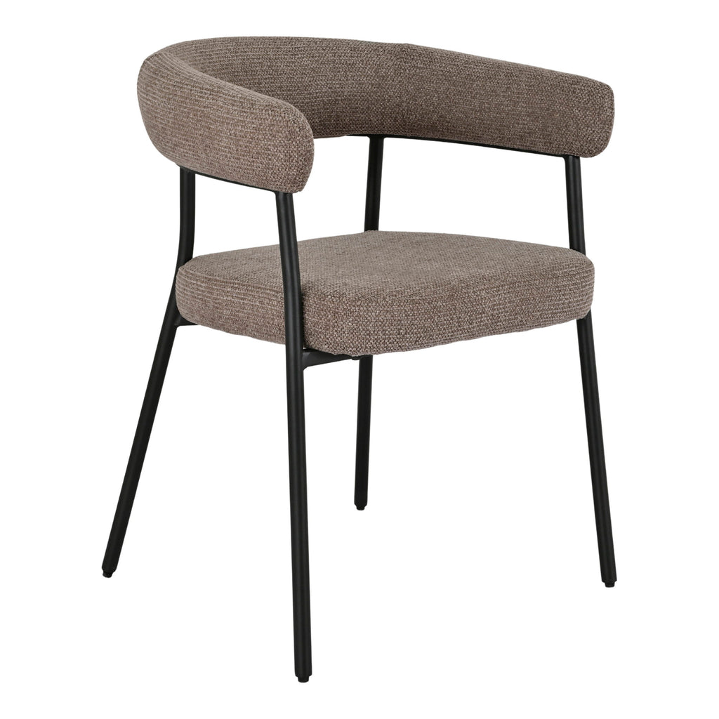 Scaun de dining, maro, picioare negre, HN1314
