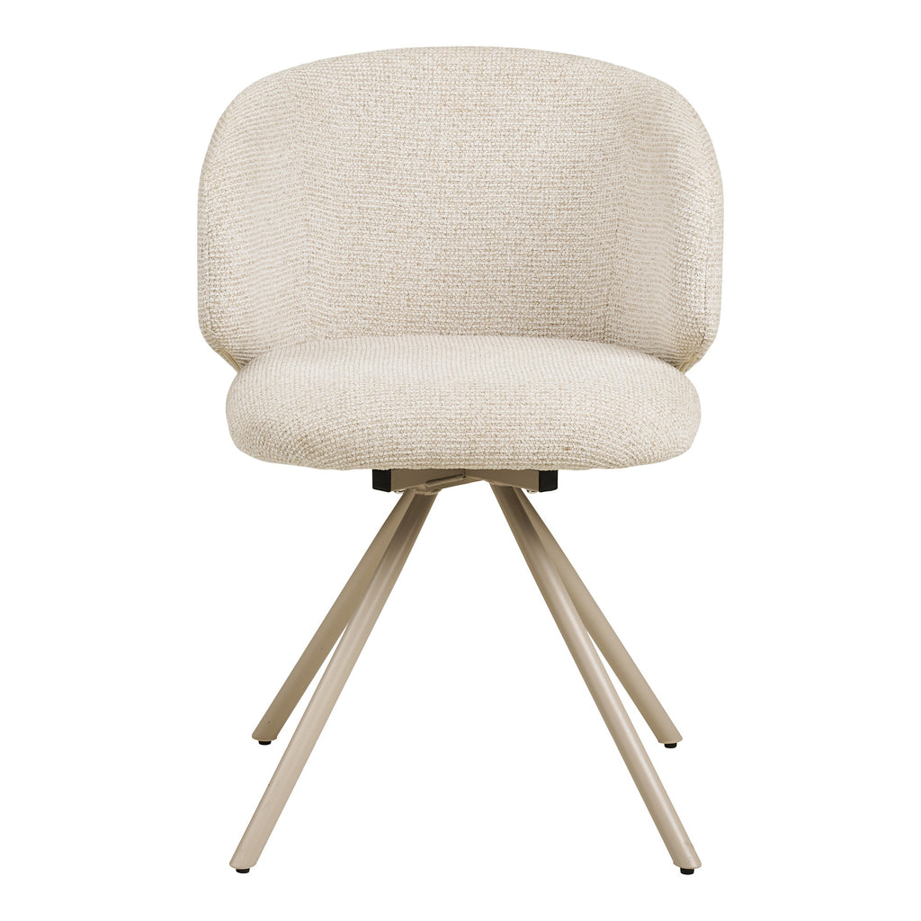Scaun de dining rotativ, nisipiu, picioare nisipii, HN1422