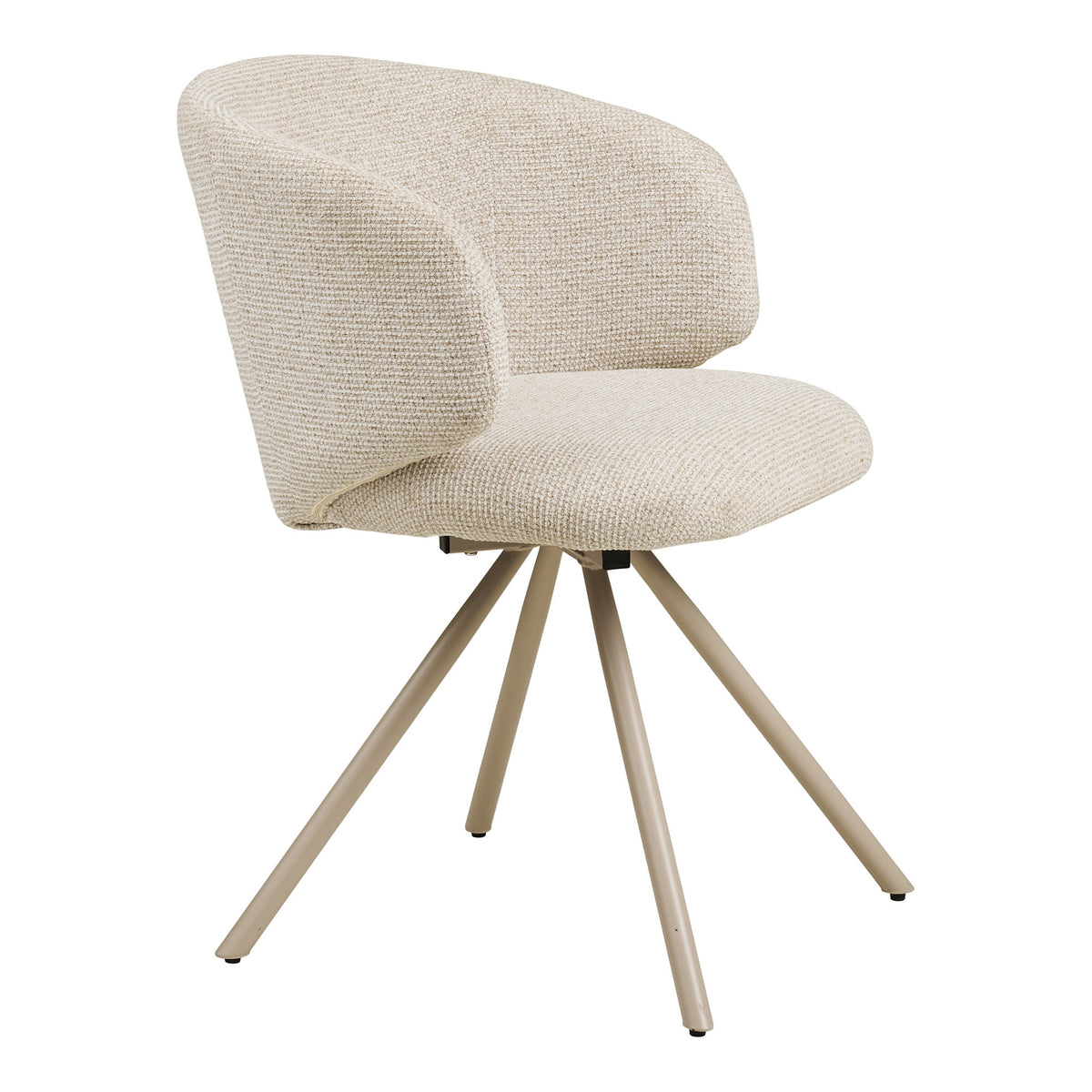 Scaun de dining rotativ, nisipiu, picioare nisipii, HN1422