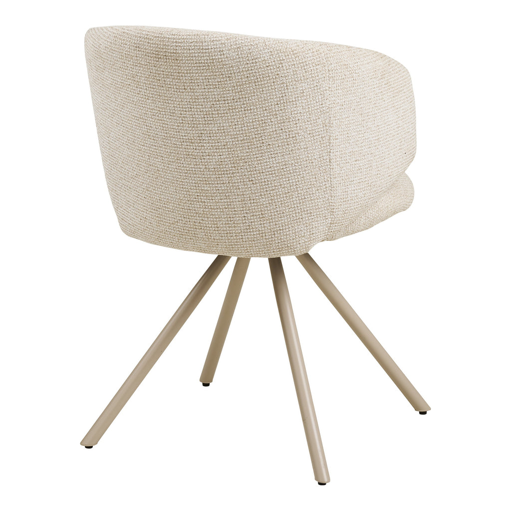 Scaun de dining rotativ, nisipiu, picioare nisipii, HN1422