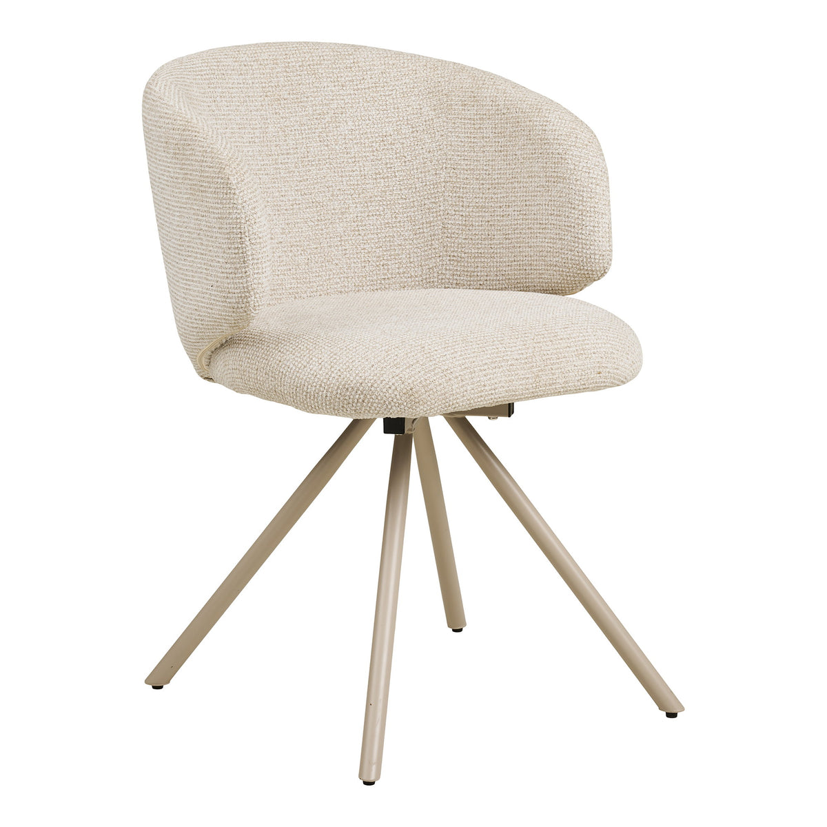 Scaun de dining rotativ, nisipiu, picioare nisipii, HN1422