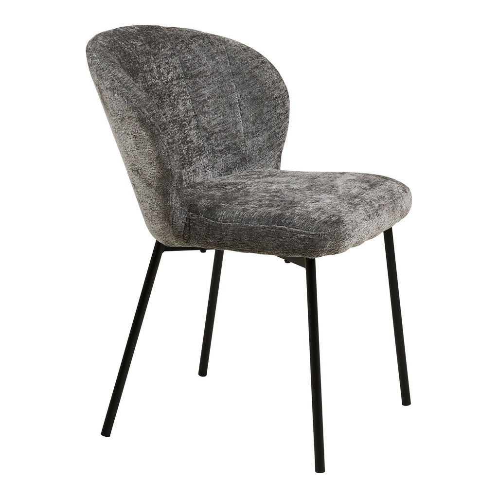 Scaun de dining, gri, picioare negre, HN1319