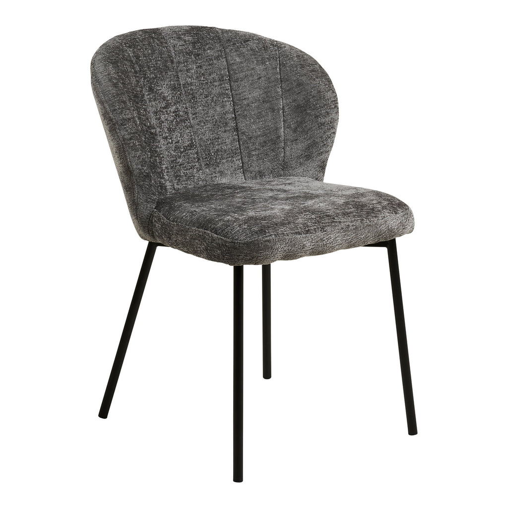 Scaun de dining, gri, picioare negre, HN1319