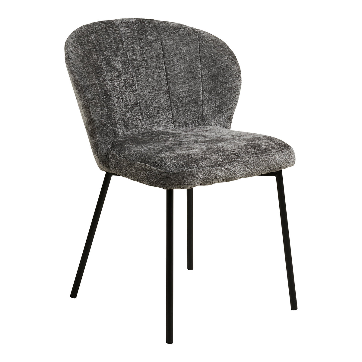 Scaun de dining, gri, picioare negre, HN1319