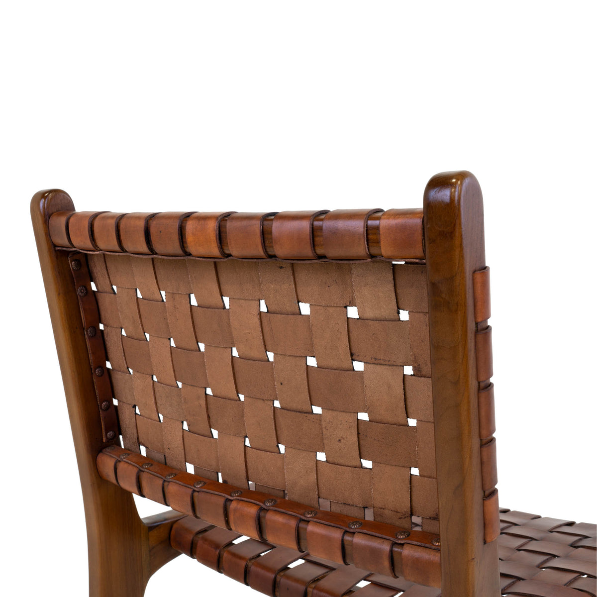 Scaun de dining, piele, maro, picioare din tec