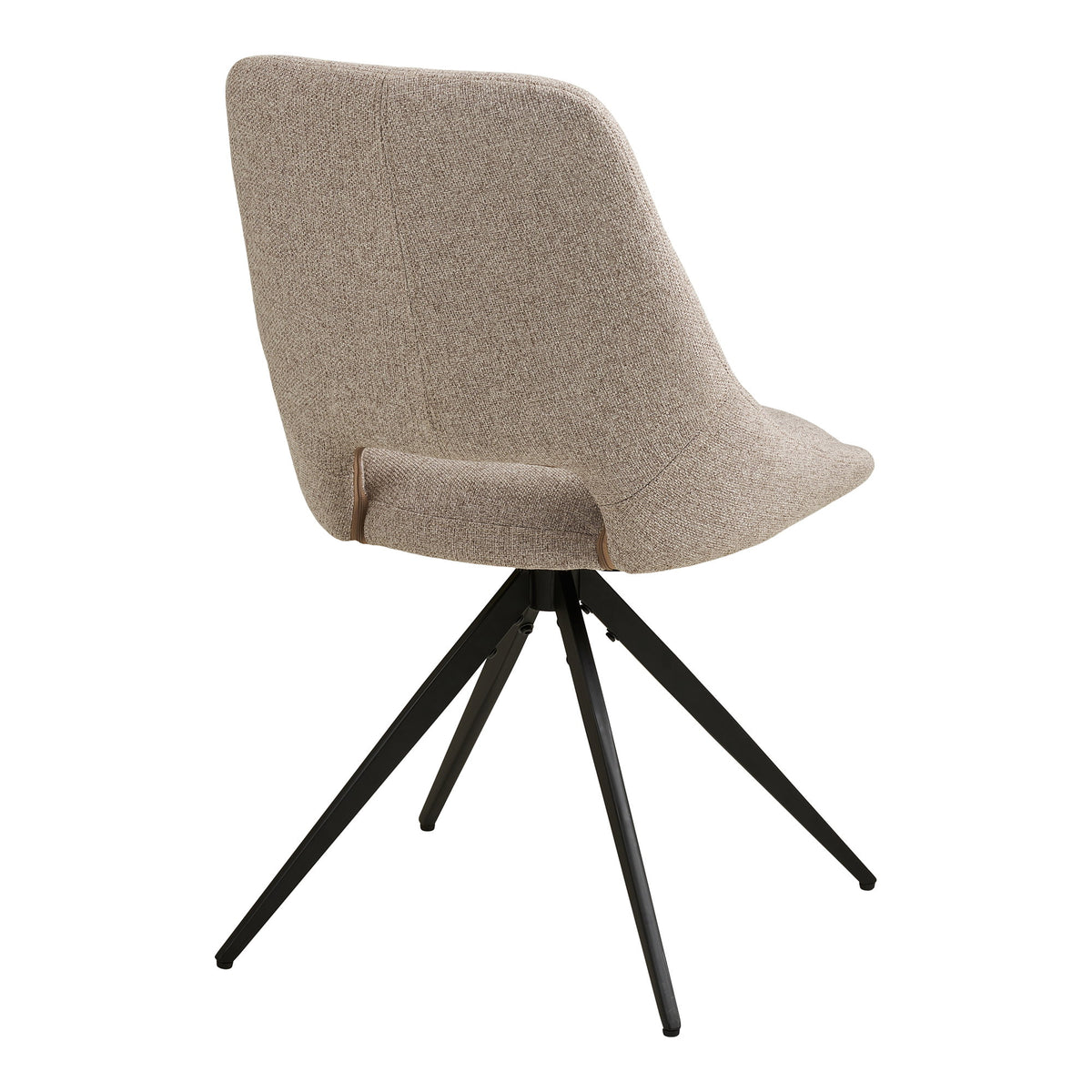 Scaun de dining rotativ, nisipiu, picioare negre, HN1088