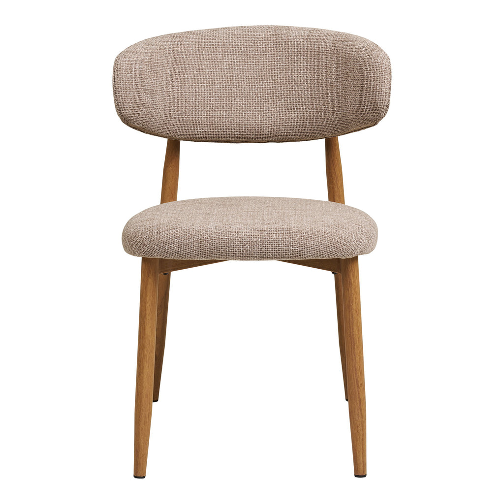 Scaun de dining, nisipiu, picioare cu aspect de lemn, stejar, HN1302