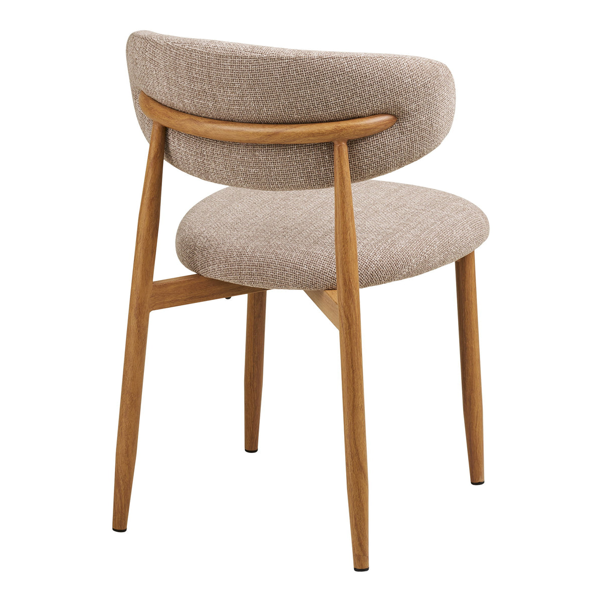 Scaun de dining, nisipiu, picioare cu aspect de lemn, stejar, HN1302