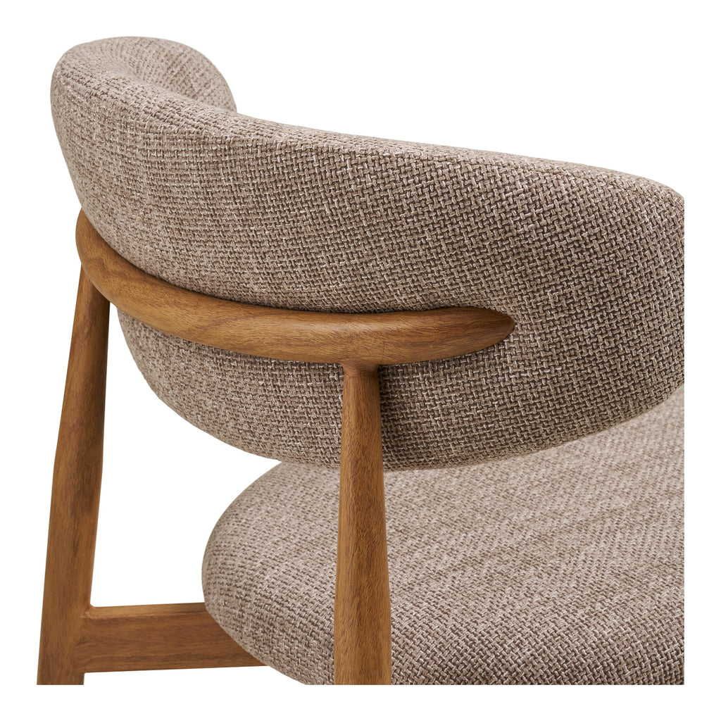 Scaun de dining, nisipiu, picioare cu aspect de lemn, stejar, HN1302