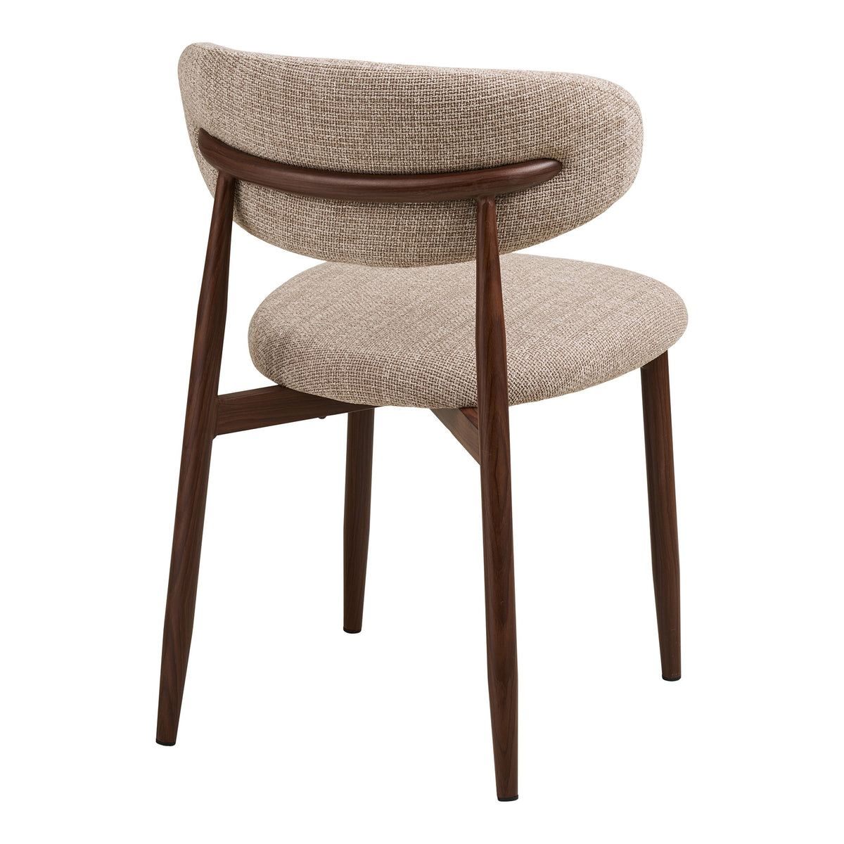 Scaun de dining, nisipiu, picioare cu aspect de lemn, nuc, HN1302