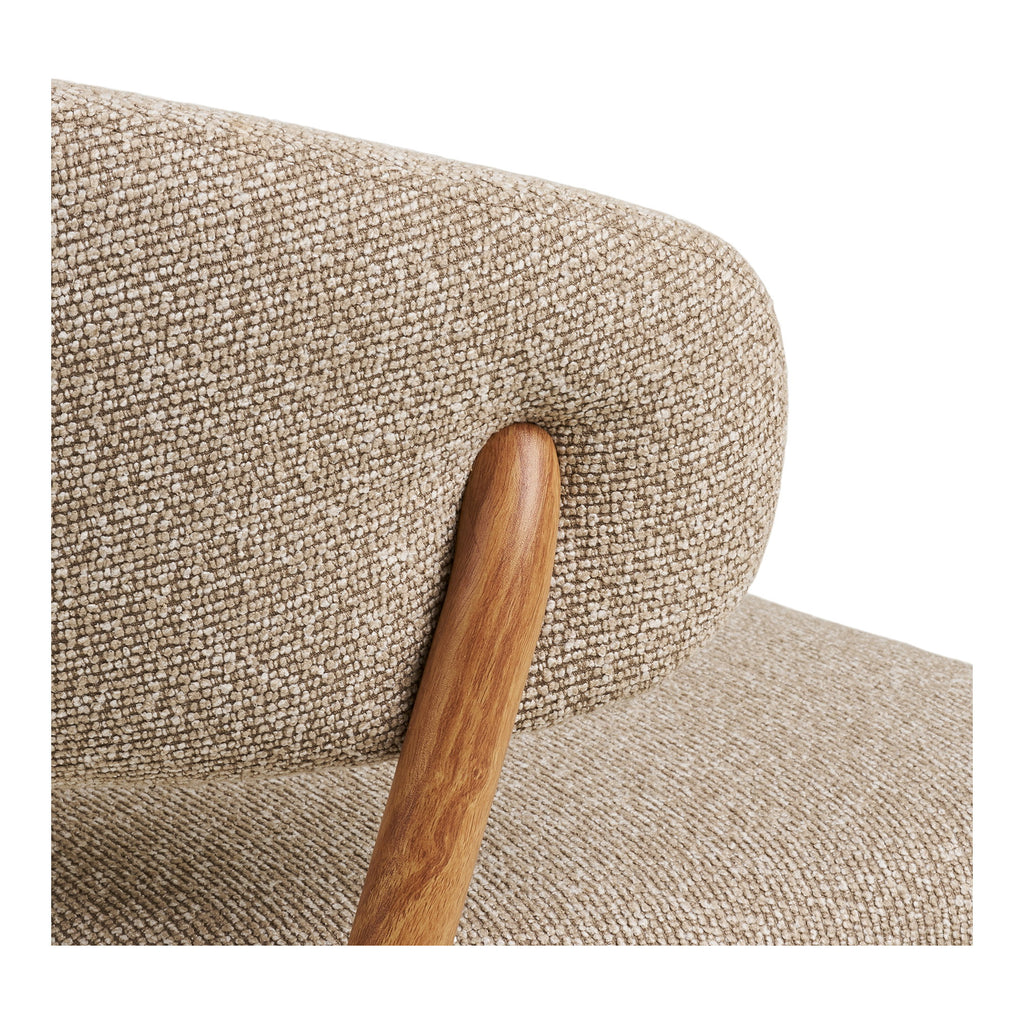 Scaun de dining, nisipiu, picioare cu aspect de lemn, natur, HN1322