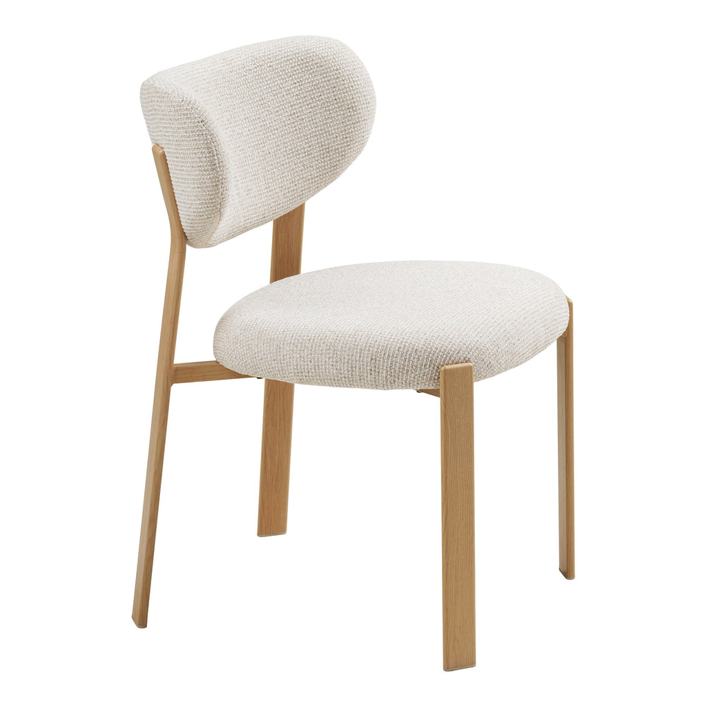 Scaun de dining, nisipiu, picioare cu aspect de lemn, natur, HN1422
