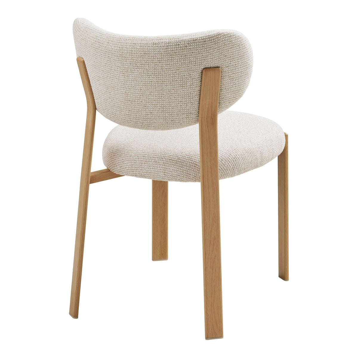 Scaun de dining, nisipiu, picioare cu aspect de lemn, natur, HN1422