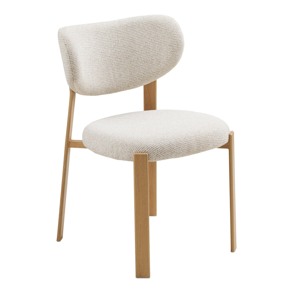 Scaun de dining, nisipiu, picioare cu aspect de lemn, natur, HN1422