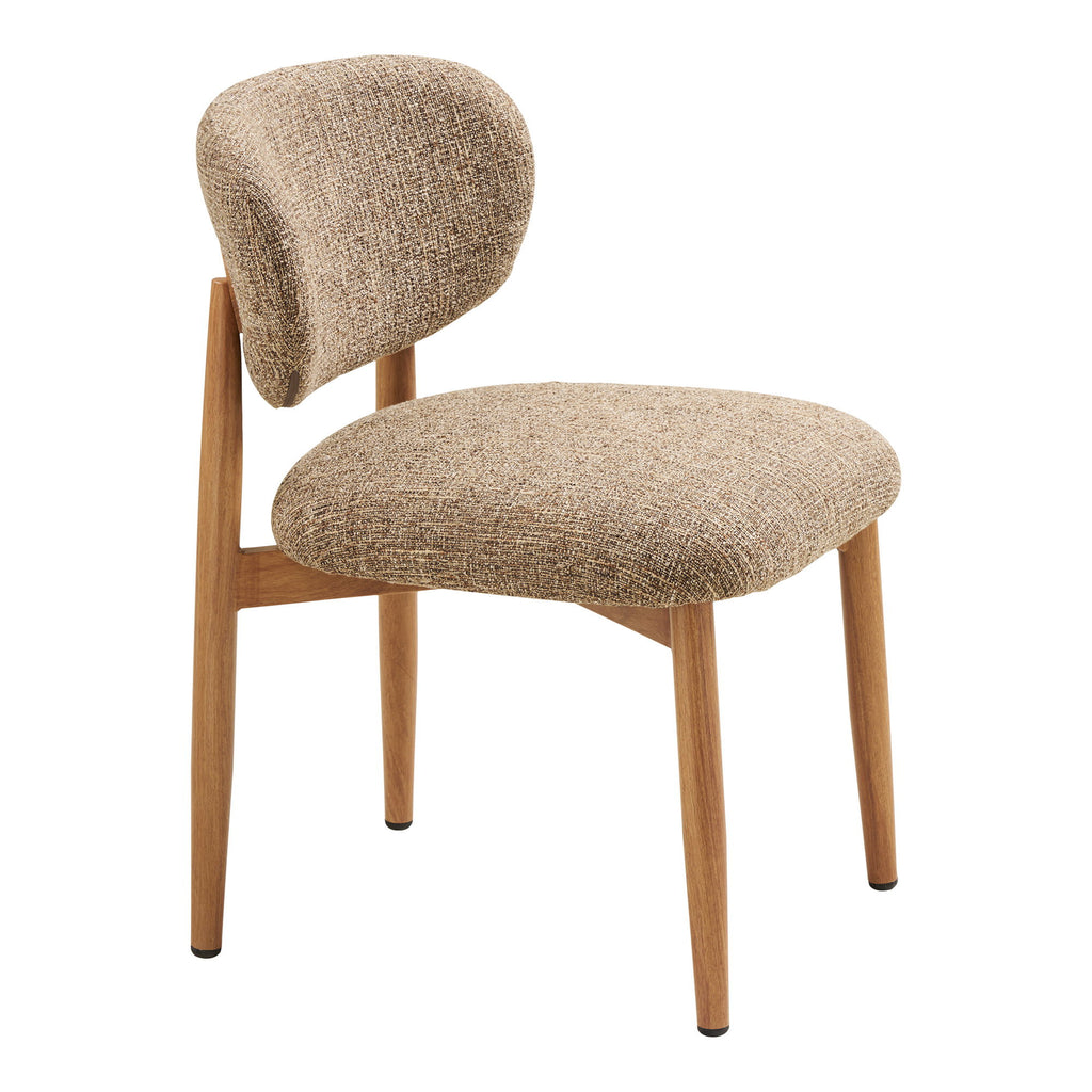 Scaun de dining, maro închis, picioare cu aspect de lemn, natur, HN1358