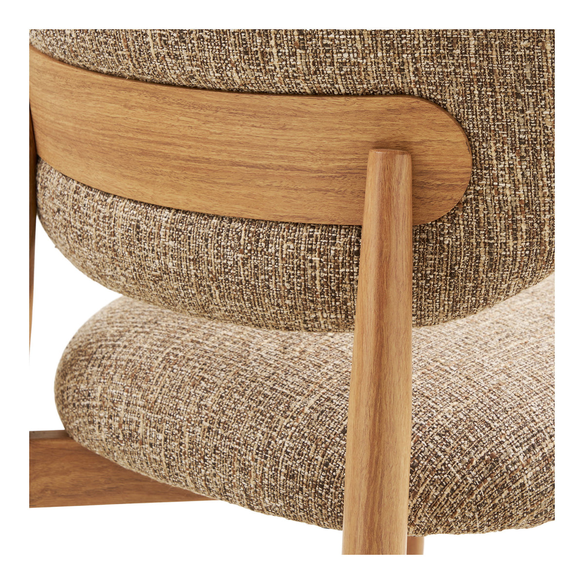 Scaun de dining, maro închis, picioare cu aspect de lemn, natur, HN1358